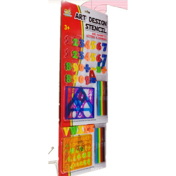 Educational Toys with Letters and Stencil Ruler